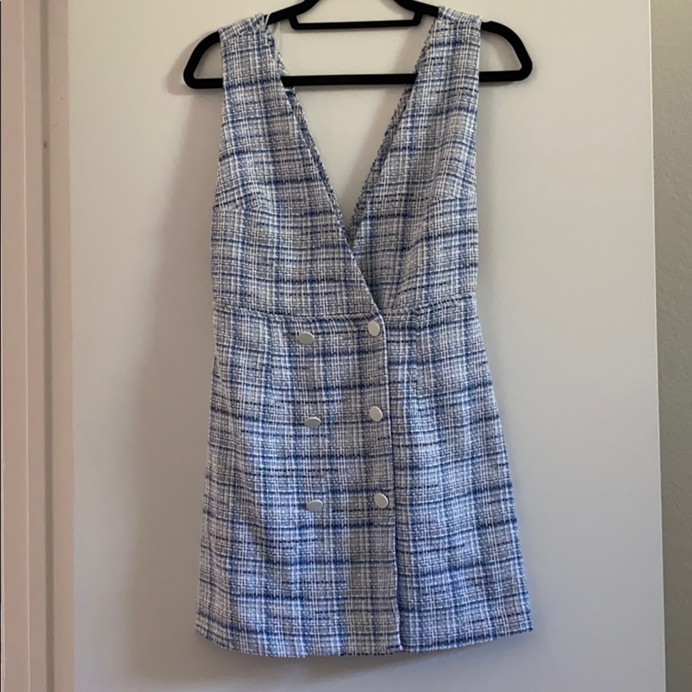 Zara jumper blue tweed